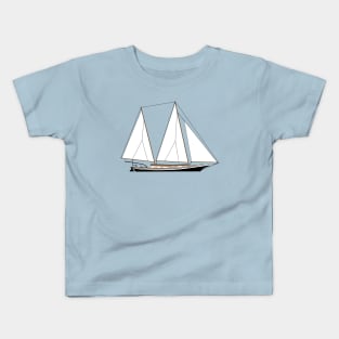 Bugeye Ketch Sailboat Kids T-Shirt